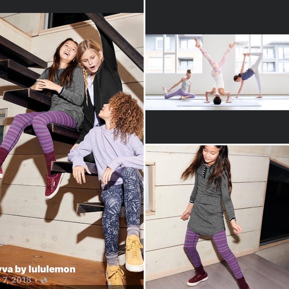 Lululemon Ivivva Rhythmic Space Dye Leggings size 14-Girls - Picture 6 of 9